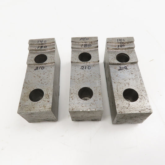 H&R Lathe Chuck Keyway Jaw 5" x 1-3/4" Wide Step Milled Set of 3