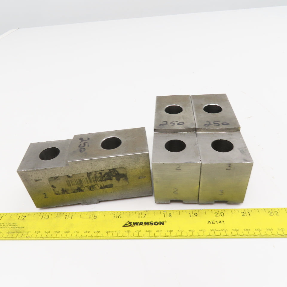 H&R Lathe Chuck Keyway Jaw 5" x 1-3/4" Wide Step Milled Set of 3