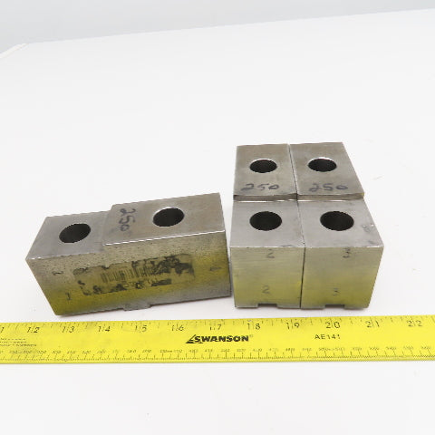 H&R Lathe Chuck Keyway Jaw 5" x 1-3/4" Wide Step Milled Set of 3