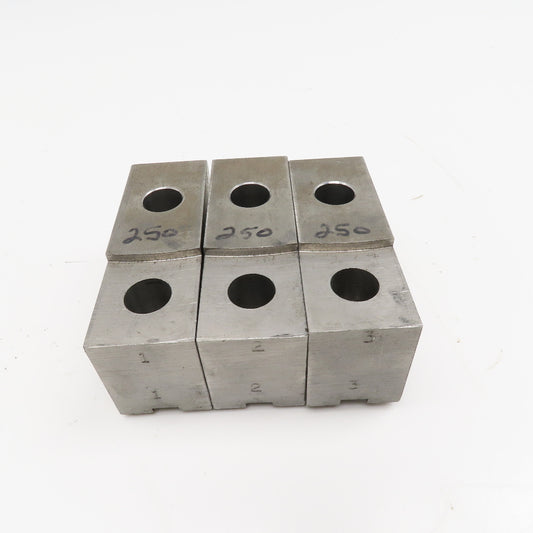 H&R Lathe Chuck Keyway Jaw 5" x 1-3/4" Wide Step Milled Set of 3