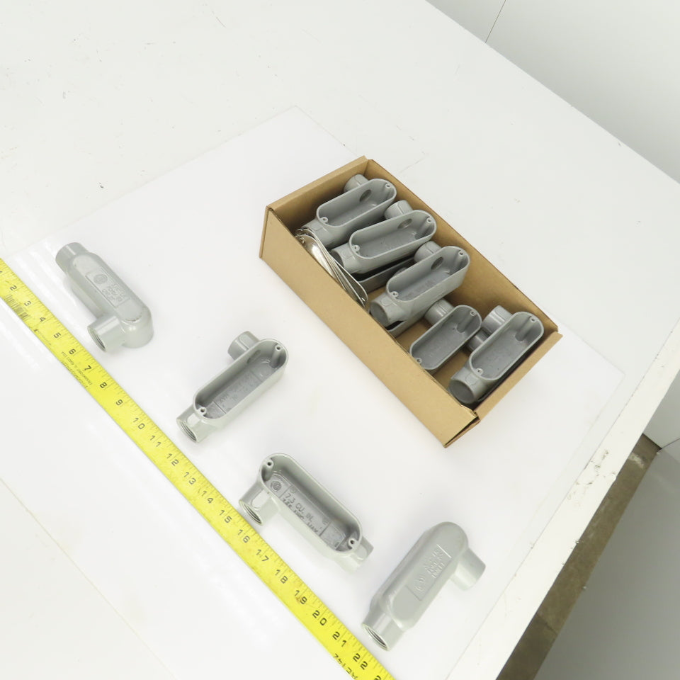 Appleton Form 85 Aluminum Conduit Outlet Body Unilet 3/4" LR W/5Covers Lot Of 13