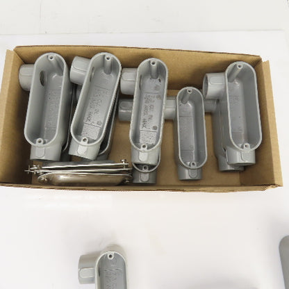 Appleton Form 85 Aluminum Conduit Outlet Body Unilet 3/4" LR W/5Covers Lot Of 13