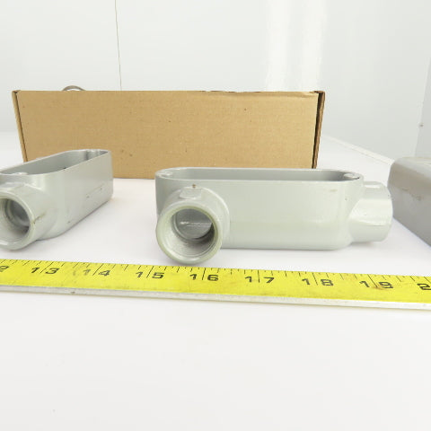 Appleton Form 85 Aluminum Conduit Outlet Body Unilet 3/4" LR W/5Covers Lot Of 13