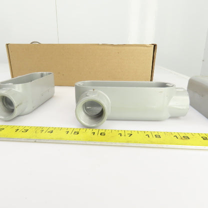 Appleton Form 85 Aluminum Conduit Outlet Body Unilet 3/4" LR W/5Covers Lot Of 13