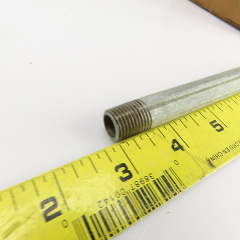 Seminole 0100250500 1/4" NPT x 5" OAL Galvanized Steel Pipe Nipple Lot Of 23