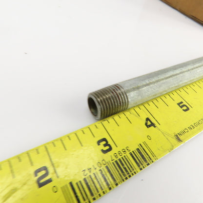 Seminole 0100250500 1/4" NPT x 5" OAL Galvanized Steel Pipe Nipple Lot Of 23