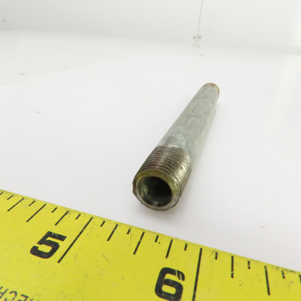Seminole 0100250500 1/4" NPT x 5" OAL Galvanized Steel Pipe Nipple Lot Of 23
