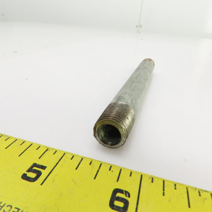 Seminole 0100250500 1/4" NPT x 5" OAL Galvanized Steel Pipe Nipple Lot Of 23