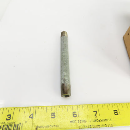 Seminole 0100250500 1/4" NPT x 5" OAL Galvanized Steel Pipe Nipple Lot Of 23