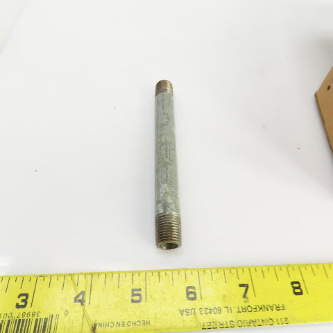 Seminole 0100250500 1/4" NPT x 5" OAL Galvanized Steel Pipe Nipple Lot Of 23