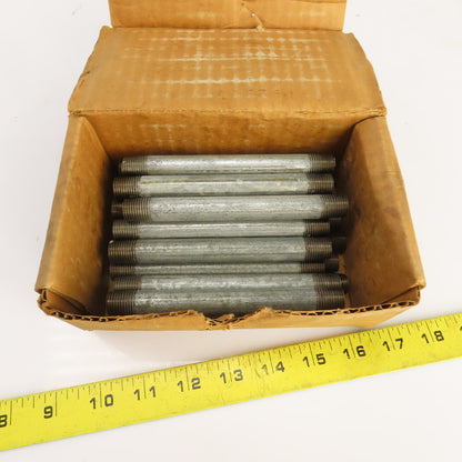 Seminole 0100250500 1/4" NPT x 5" OAL Galvanized Steel Pipe Nipple Lot Of 23