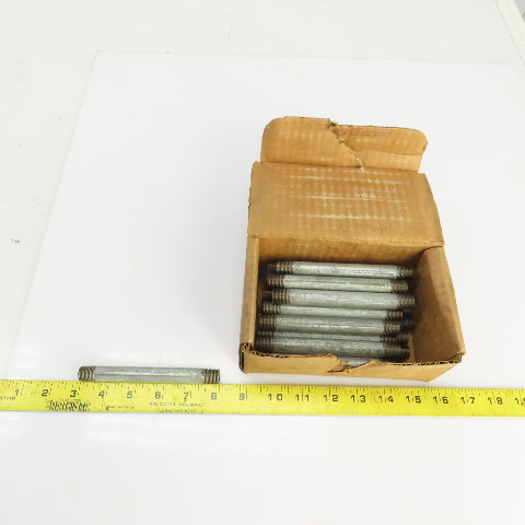 Seminole 0100250500 1/4" NPT x 5" OAL Galvanized Steel Pipe Nipple Lot Of 23