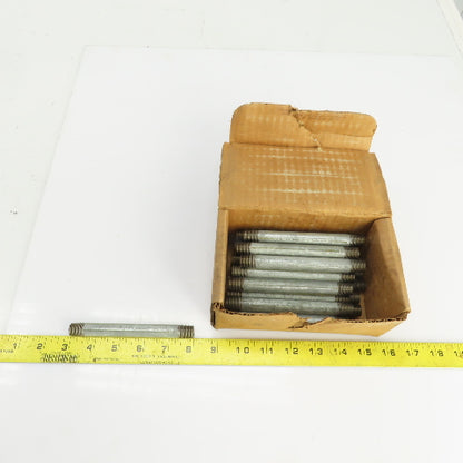 Seminole 0100250500 1/4" NPT x 5" OAL Galvanized Steel Pipe Nipple Lot Of 23