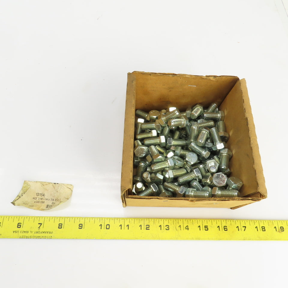 7/16-14 x 7/8" Z5 Hex Head Bolts 1-5/32" OAL Lot Of 95