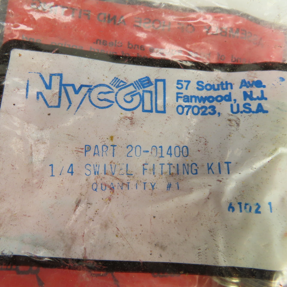 Nycoil 20-01400 1/4" Swivel Fitting Kit Lot Of 7