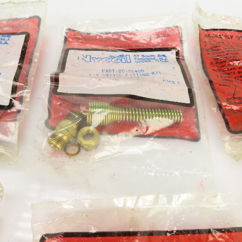 Nycoil 20-01400 1/4" Swivel Fitting Kit Lot Of 7
