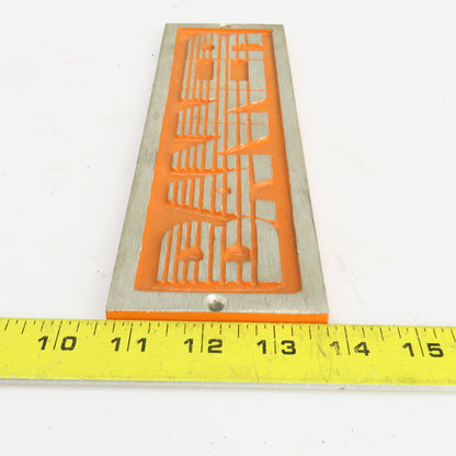 Banner 10-1/4" x 3-1/8" Cast Aluminum Machine Name Legend Plate