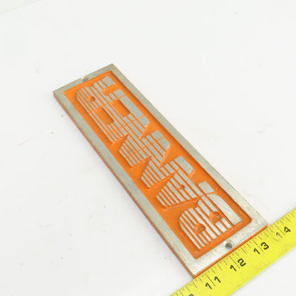 Banner 10-1/4" x 3-1/8" Cast Aluminum Machine Name Legend Plate