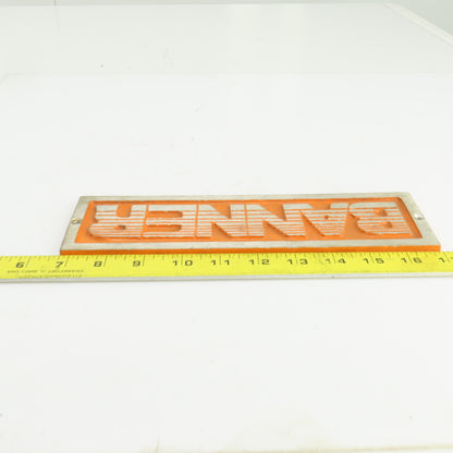 Banner 10-1/4" x 3-1/8" Cast Aluminum Machine Name Legend Plate