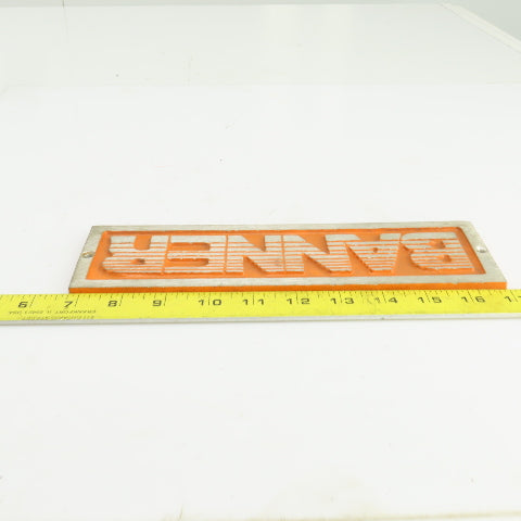 Banner 10-1/4" x 3-1/8" Cast Aluminum Machine Name Legend Plate