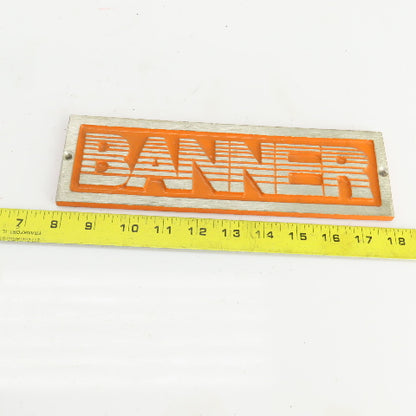 Banner 10-1/4" x 3-1/8" Cast Aluminum Machine Name Legend Plate