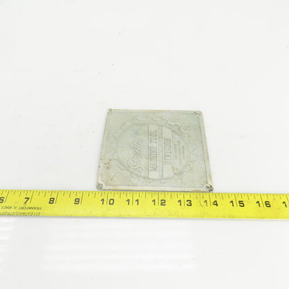 Sterlinger Machine Tool 4-3/8" x 4-3/4" Aluminum Machine Name Legend Plate