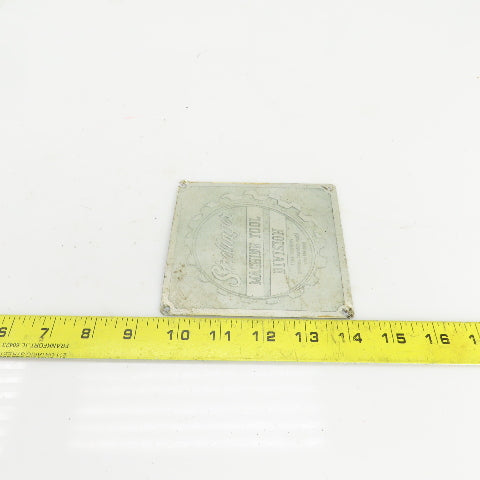 Sterlinger Machine Tool 4-3/8" x 4-3/4" Aluminum Machine Name Legend Plate