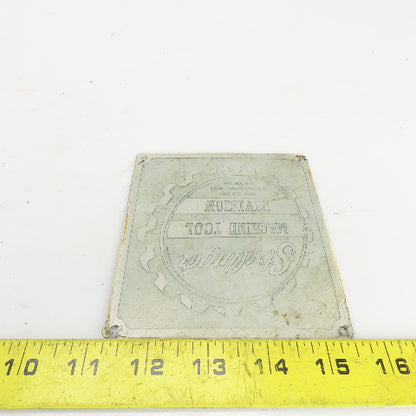 Sterlinger Machine Tool 4-3/8" x 4-3/4" Aluminum Machine Name Legend Plate