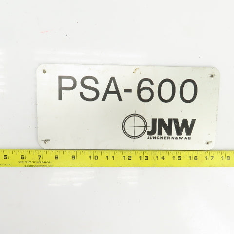 Junger N & W AB PSA-600 10-1/2" x 5" Aluminum Machine Name Legend Plate
