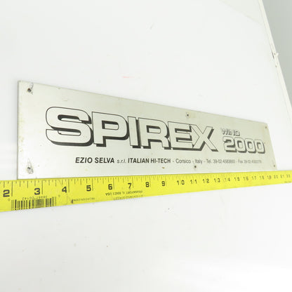 Spirex Wind 2000 18-1/4" x 4" Cast Aluminum Machine Name Legend Plate