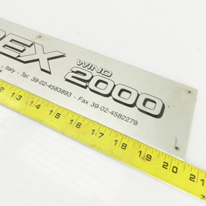 Spirex Wind 2000 18-1/4" x 4" Cast Aluminum Machine Name Legend Plate