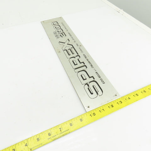 Spirex Wind 2000 18-1/4" x 4" Cast Aluminum Machine Name Legend Plate