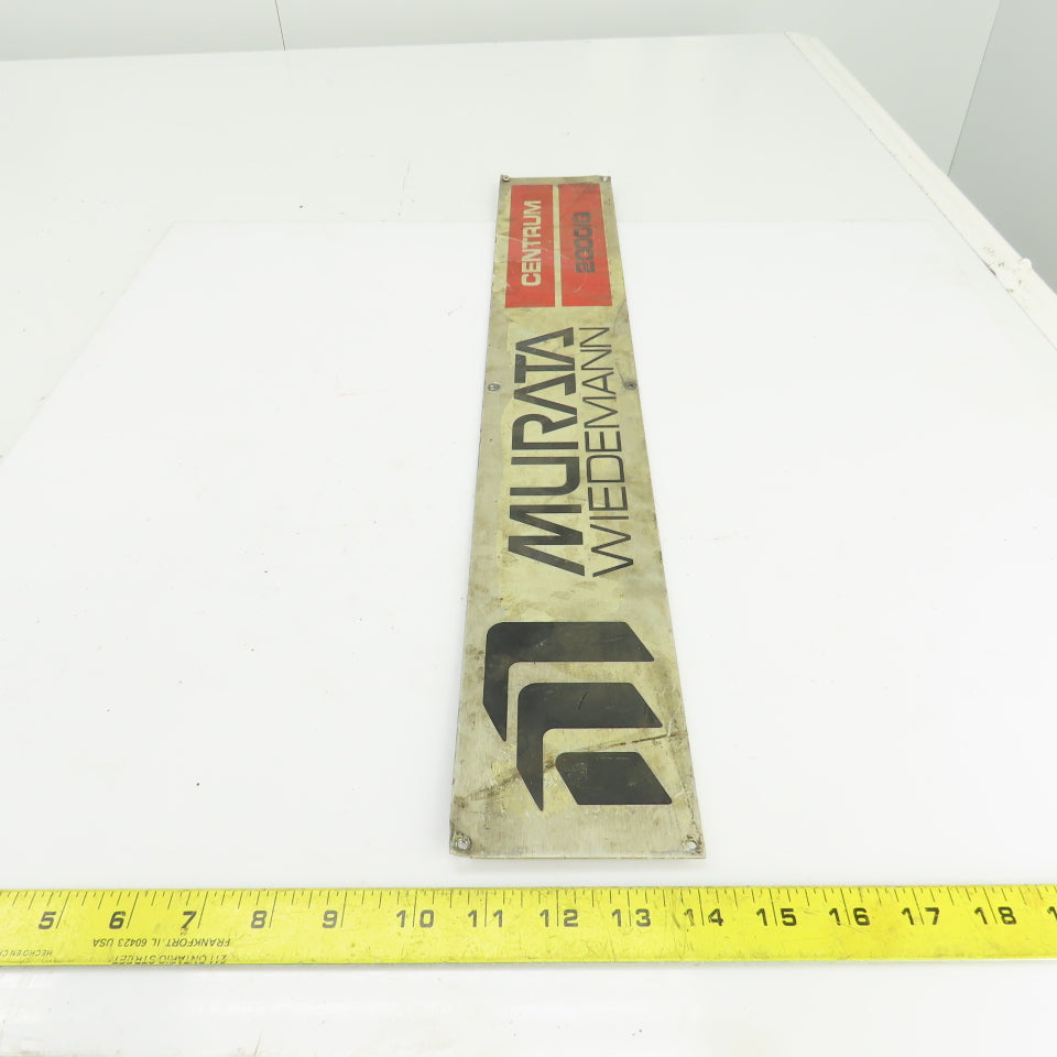 Weidemann Murata Centrum 2000IQ 24" x 3-3/4" Aluminum Machine Name Legend Plate