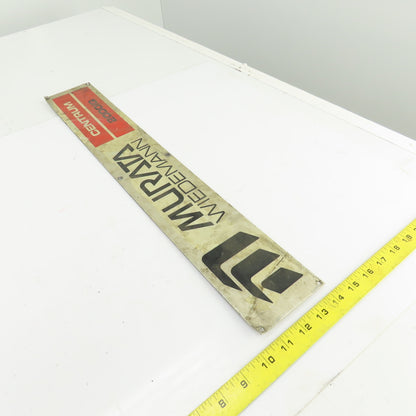 Weidemann Murata Centrum 2000IQ 24" x 3-3/4" Aluminum Machine Name Legend Plate