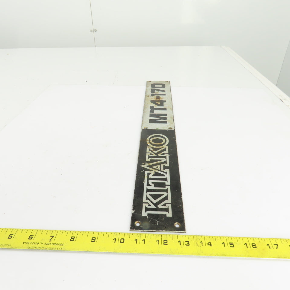Kitako MT4-170 21" x 2-3/4" Aluminum Machine Name Legend Plate