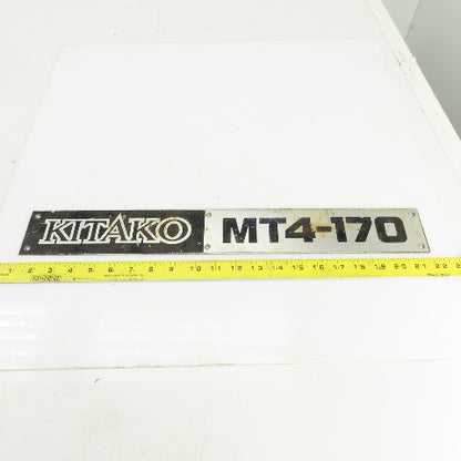 Kitako MT4-170 21" x 2-3/4" Aluminum Machine Name Legend Plate