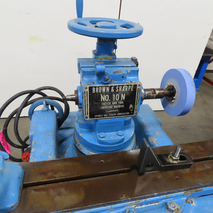 Brown & Sharpe 10 N T&C Cutter Tool Grinder 208-440V 3Ph 20" Bench Center Tested