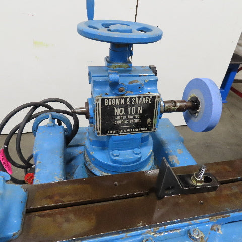 Brown & Sharpe 10 N T&C Cutter Tool Grinder 208-440V 3Ph 20" Bench Center Tested