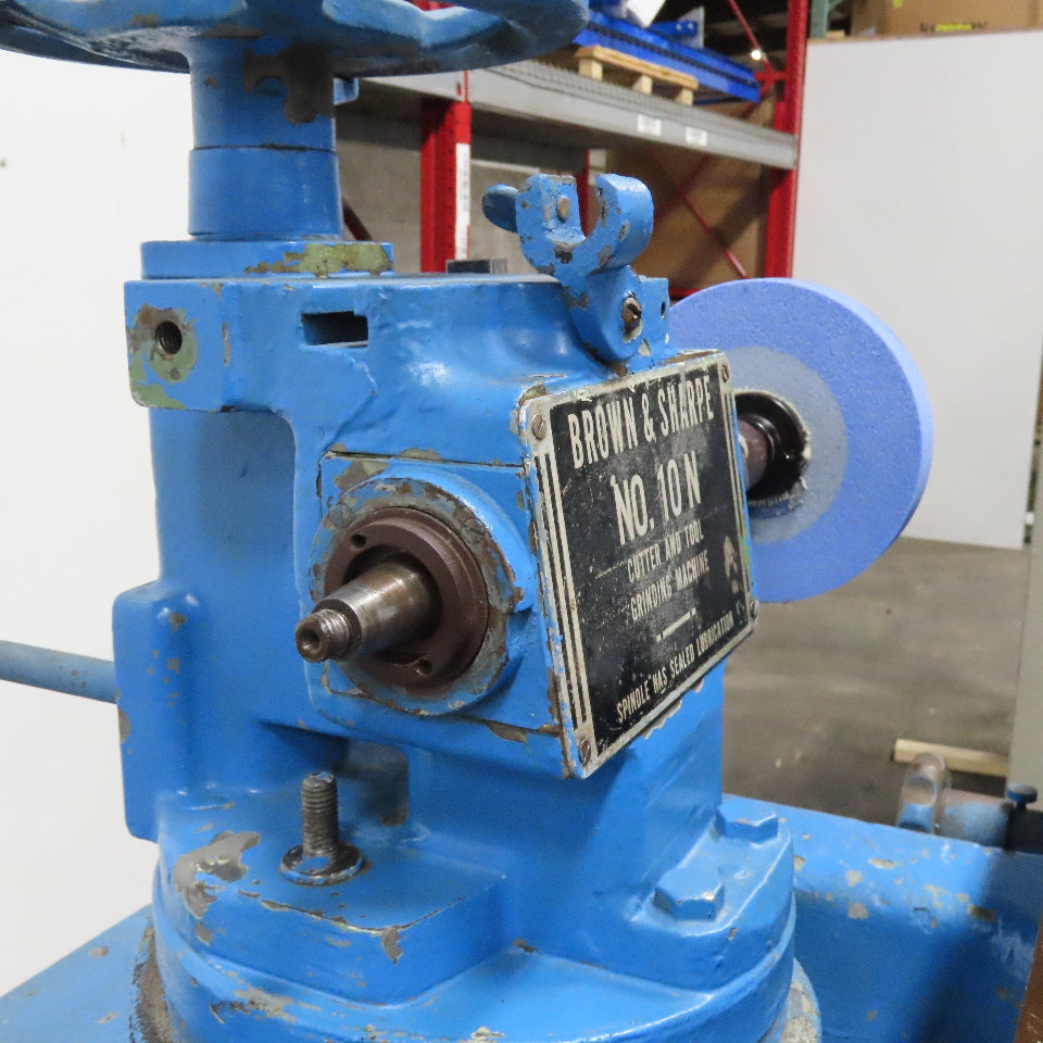 Brown & Sharpe 10 N T&C Cutter Tool Grinder 208-440V 3Ph 20" Bench Center Tested