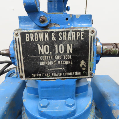 Brown & Sharpe 10 N T&C Cutter Tool Grinder 208-440V 3Ph 20" Bench Center Tested