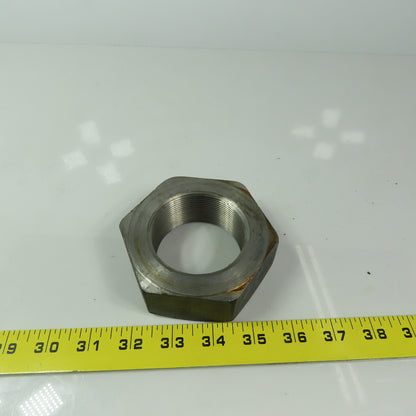 2-7/16 -12 Hex Nut Plain Steel  1-25/64" Thick 3-3/4" Wrench Size