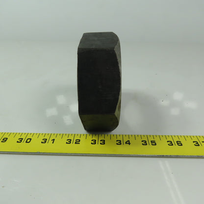 2-7/16 -12 Hex Nut Plain Steel  1-25/64" Thick 3-3/4" Wrench Size