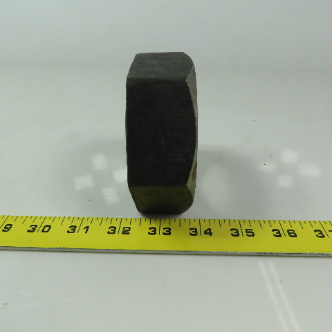 2-7/16 -12 Hex Nut Plain Steel  1-25/64" Thick 3-3/4" Wrench Size