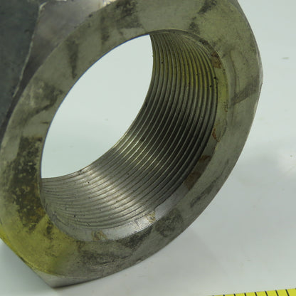 2-7/16 -12 Hex Nut Plain Steel  1-25/64" Thick 3-3/4" Wrench Size