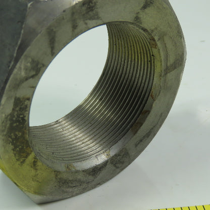 2-7/16 -12 Hex Nut Plain Steel  1-25/64" Thick 3-3/4" Wrench Size