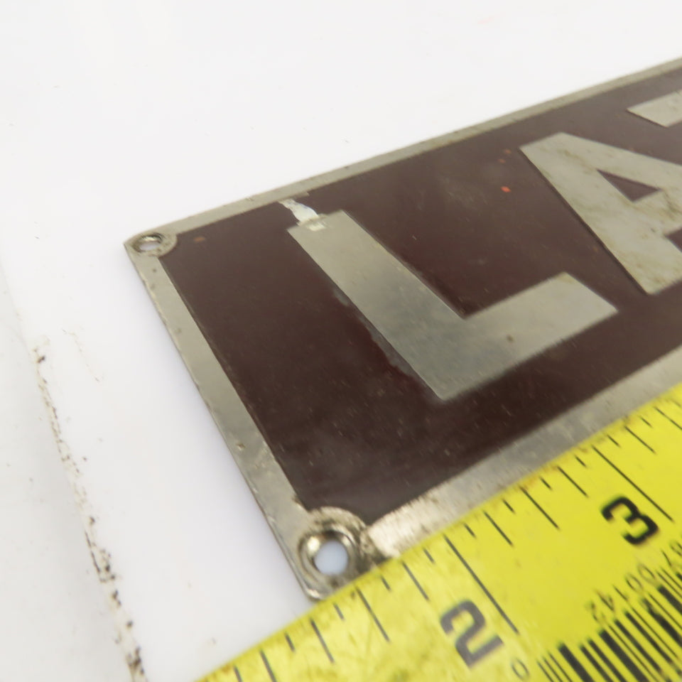 Lathe Plus 22-1/4" x 3-1/2" Aluminum Machine Name Legend Plate