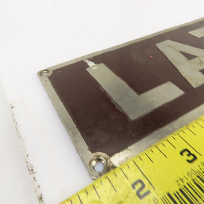 Lathe Plus 22-1/4" x 3-1/2" Aluminum Machine Name Legend Plate