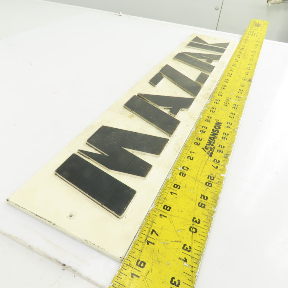 Mazak 21-5/8" x 4-3/8" Machine Name Legend Plate