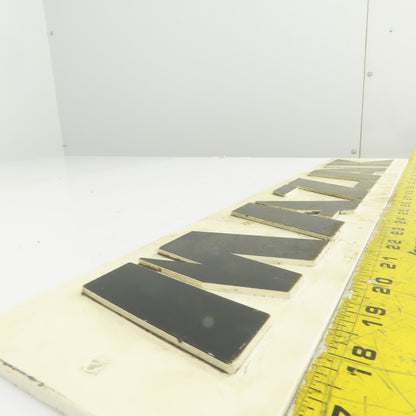 Mazak 21-5/8" x 4-3/8" Machine Name Legend Plate