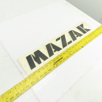 Mazak 21-5/8" x 4-3/8" Machine Name Legend Plate